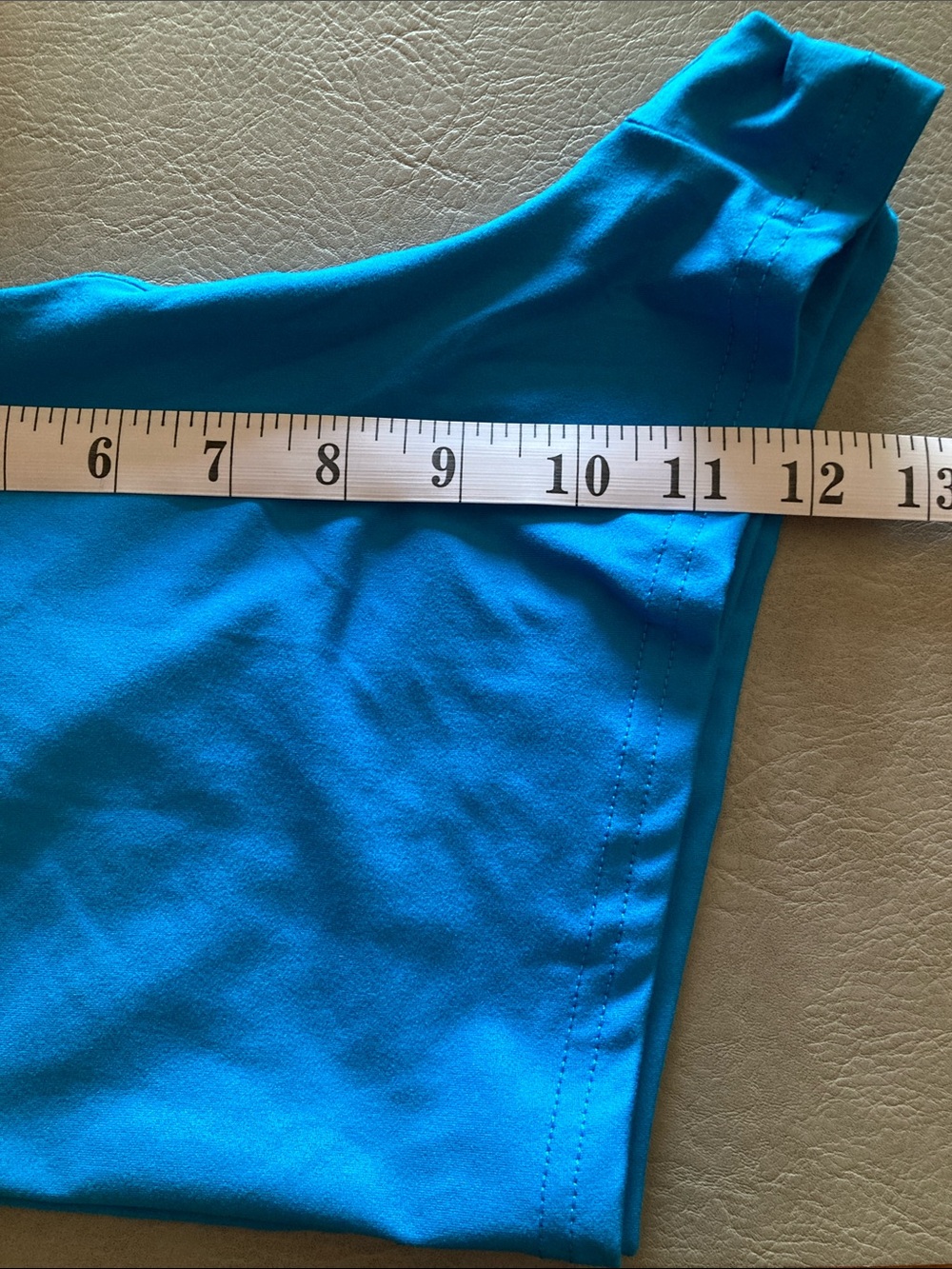 High-Waist Athletic Shorts in Bright Blue - Picture 8 of 9